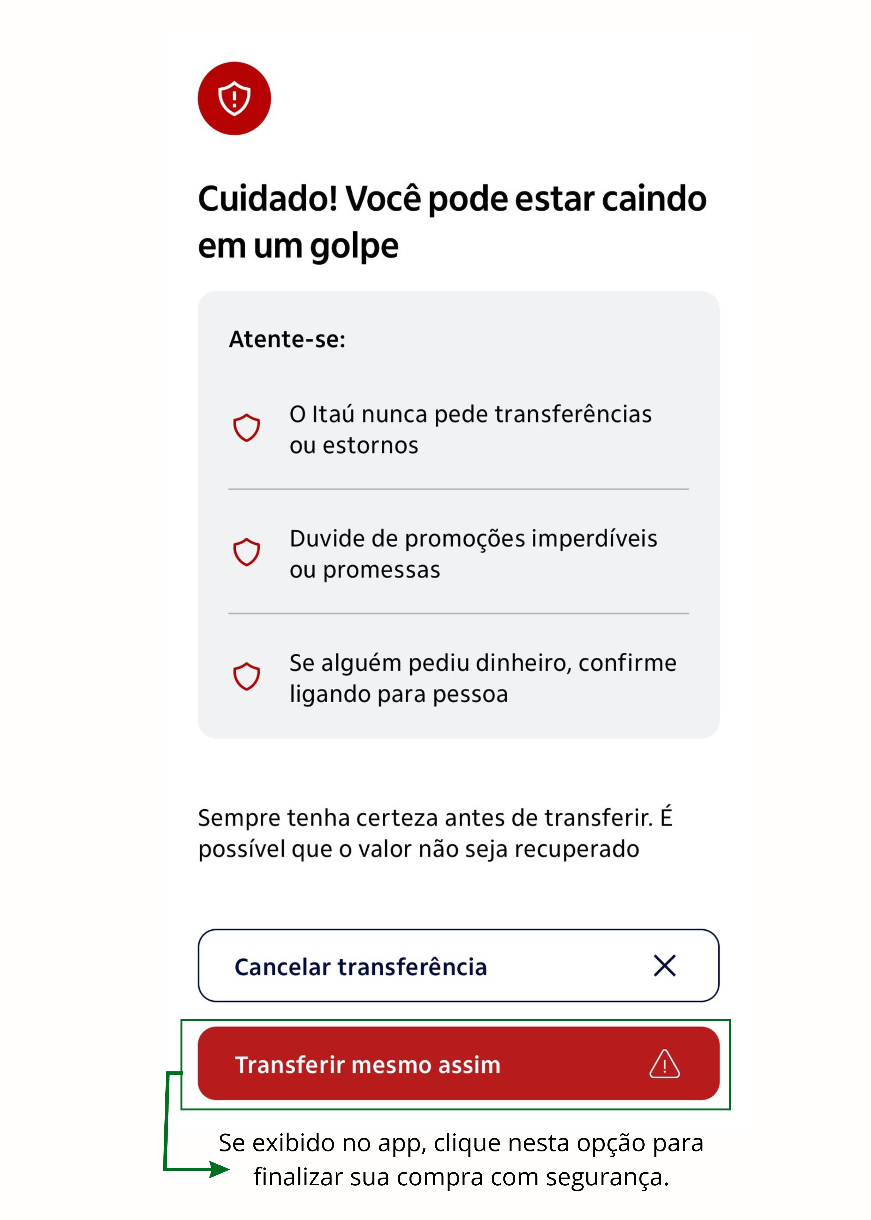 Alerta Itaú